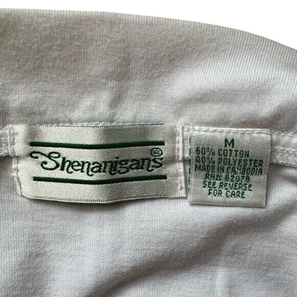 Shenanigans Women’s M White Floral Embroidered short sleeve Cotton Blend - Picture 3 of 5